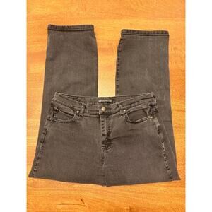 Lee Relaxed Fit Jeans 12 Short Black Stretch Denim Mid Rise Straight Leg 90s Y2K